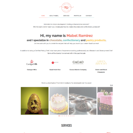 Screenshot of mabelramirezr.com website